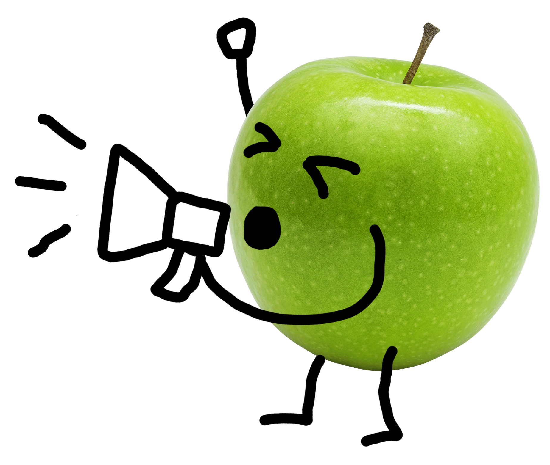 Green Apple shouting image